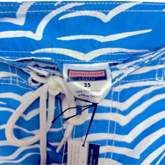 NWT Vineyard Vines Men’s Size 35 Board Shorts Swim Trunks Seagulls Blue - Picture 6 of 9